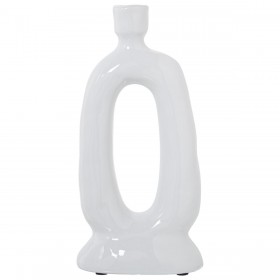 Portacandele Alexandra House Living Bianco Ceramica 16 x 31 x 10 cm