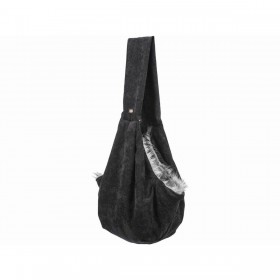 Borsa a Tracolla per Animali Domestici Trixie Soft Nero Grigio Poliestere Cotone 22 × 20 × 60 CM