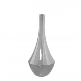 Vaso Alexandra House Living Argentato Ceramica 14 x 14 x 28 cm