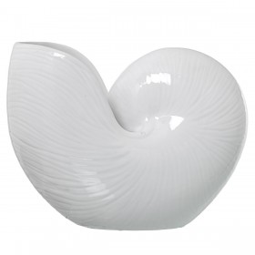 Vaso Alexandra House Living Bianco Ceramica Conchiglia 25 x 21 x 13 CM