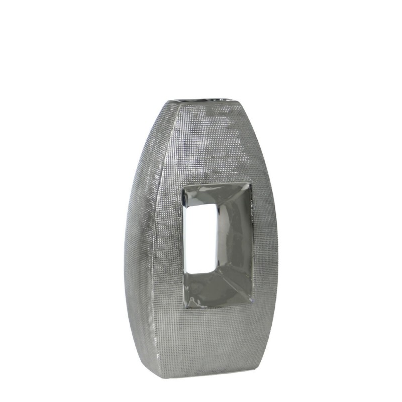 Vaso Alexandra House Living Argentato Ceramica 15 x 10 x 28 cm