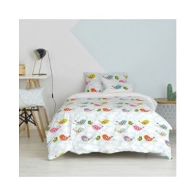 Set di copripiumino HappyFriday Mr Fox Little birds Multicolore Singolo 2 Pezzi