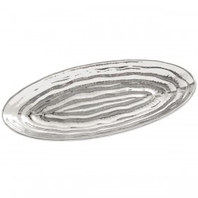 Centrotavola Alexandra House Living Argentato Ceramica 6 x 41 x 18 cm
