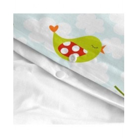 Set di copripiumino HappyFriday Mr Fox Little birds Multicolore Singolo 2 Pezzi