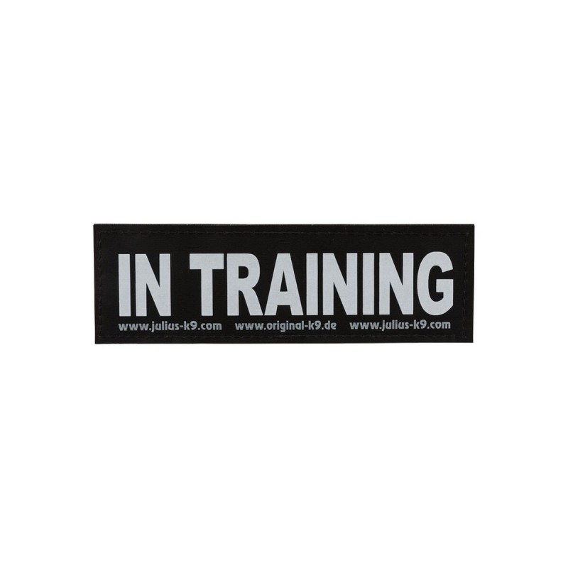 Etichette per imbracatura Julius K9 IN TRAINING L Bianco Nero