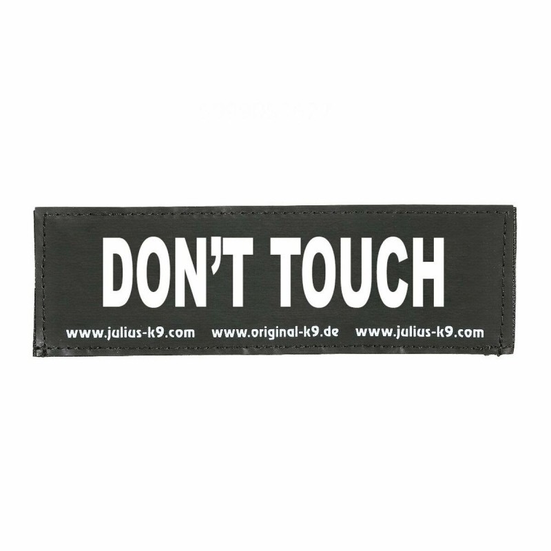 Etichette per imbracatura Julius K9 DON'T TOUCH S Bianco Nero (2 Unità)