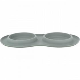 Ciotola per cani Trixie Grigio Acciaio inossidabile Ø 16 cm Doppia 2 × 0,3 L 47 × 3 × 26 CM