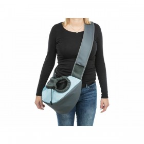 Borsa a Tracolla per Animali Domestici Trixie Sling Azzurro Chiaro Grigio chiaro Poliestere 5 × 25 × 18 cm