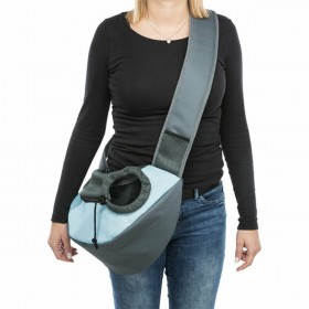 Borsa a Tracolla per Animali Domestici Trixie Sling Azzurro Chiaro Grigio chiaro Poliestere 5 × 25 × 18 cm