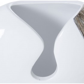 Set di 2 Vasi Alexandra House Living Bianco Argentato Ceramica