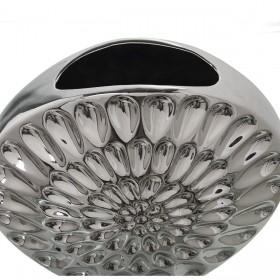Vaso Alexandra House Living Argentato Ceramica 10 x 22 x 20 cm
