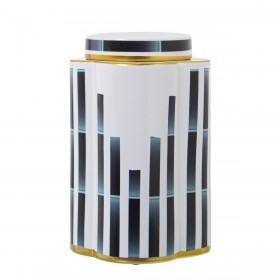 Vaso Alexandra House Living Azzurro Bianco Ceramica 18 x 30 cm