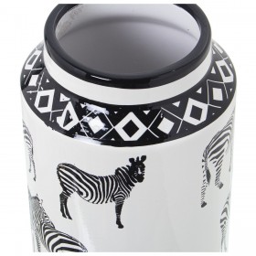 Vaso Alexandra House Living Bianco Ceramica Zebra 16 x 16 x 29 cm