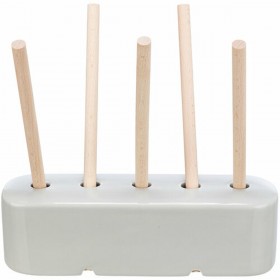 Mangiatoia Trixie Grigio Legno Ceramica 26 × 23 × 17 CM Fieno