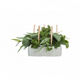 Mangiatoia Trixie Grigio Legno Ceramica 26 × 23 × 17 CM Fieno
