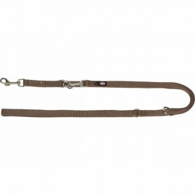 Guinzaglio regolabile per cane Trixie Premium Nocciola XS/S