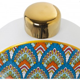 Vaso Alexandra House Living Dorato Ceramica 23 x 8 x 28 cm