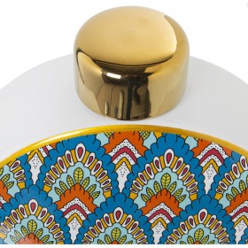 Vaso Alexandra House Living Dorato Ceramica 23 x 8 x 28 cm