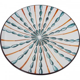 Centrotavola Alexandra House Living Azzurro Bianco Ceramica 9 x 32 x 33 cm