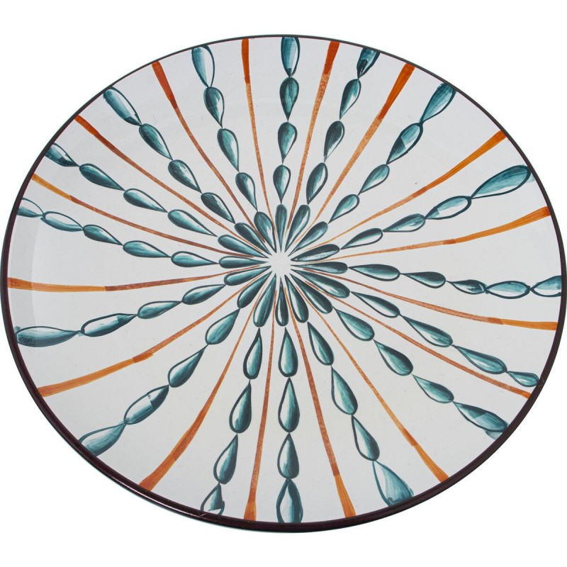 Centrotavola Alexandra House Living Azzurro Bianco Ceramica 9 x 32 x 33 cm