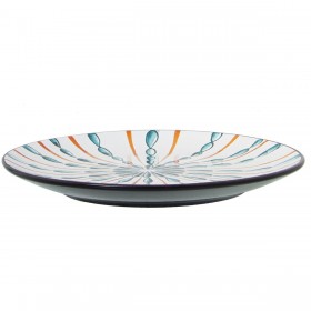 Centrotavola Alexandra House Living Azzurro Bianco Ceramica 9 x 32 x 33 cm