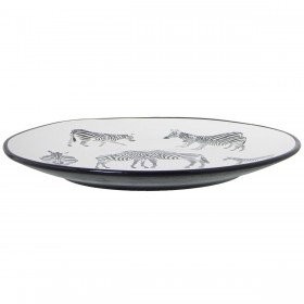 Centrotavola Alexandra House Living Ceramica Zebra 9 x 32 x 33 cm
