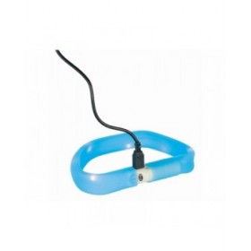 Collare LED per Animali Domestici Trixie Flash USB Azzurro M/L