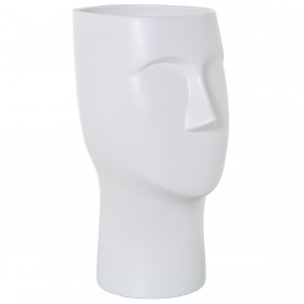 Vaso Alexandra House Living Bianco Ceramica Faccia 17 x 18 x 38 cm
