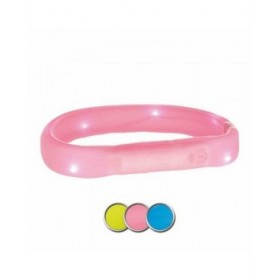 Collare LED per Animali Domestici Trixie Flash USB Azzurro M/L