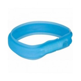 Collare LED per Animali Domestici Trixie Flash USB Azzurro L/XL
