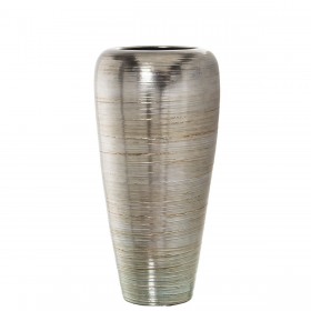 Vaso da pavimento Alexandra House Living Argentato Ceramica 29 x 29 x 66 cm