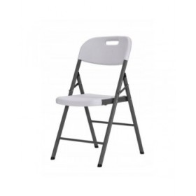 Marbueno Sedia Pieghevole Resina Bianca 44x53x83 cm Catering, Spiaggia e Campeggio 10531