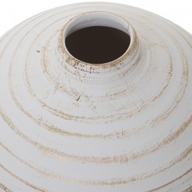 Vaso Alexandra House Living Bianco Dorato Ceramica 24 x 20 cm