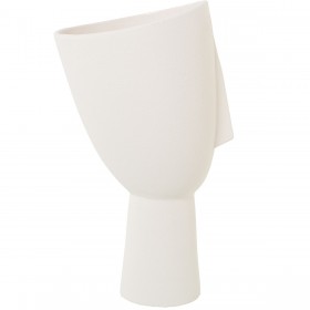 Vaso Alexandra House Living Ecru Ceramica Faccia 23 x 23 x 43 cm
