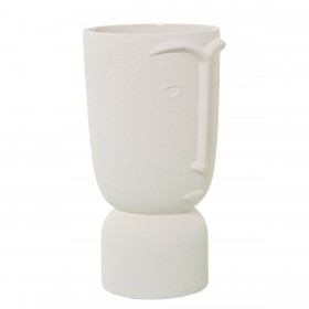 Vaso Alexandra House Living Ecru Ceramica Faccia 16 x 16 x 27 cm