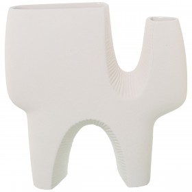 Vaso Alexandra House Living Ecru Ceramica Astratto 12 x 36 x 36 cm