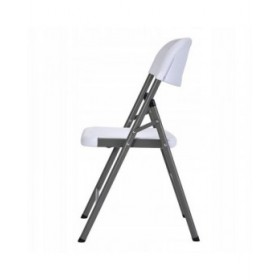Marbueno Sedia Pieghevole Resina Bianca 44x53x83 cm Catering, Spiaggia e Campeggio 10531