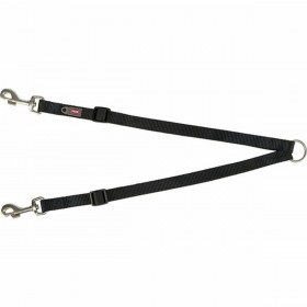 Gancio Guinzaglio 2 Cani Trixie Premium Nero