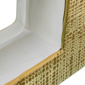 Vaso Alexandra House Living Bianco Ceramica 24 x 6 x 24 cm