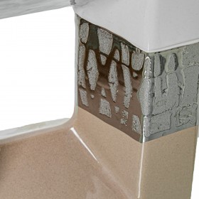 Vaso Alexandra House Living Bianco Argentato Ceramica 18 x 7 x 28 cm