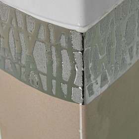 Vaso Alexandra House Living Bianco Argentato Ceramica 18 x 7 x 28 cm