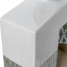 Vaso Alexandra House Living Bianco Argentato Ceramica 18 x 7 x 28 cm