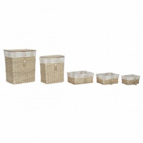 Cesto per i Panni Sporchi Home ESPRIT Multicolore 5 Pezzi