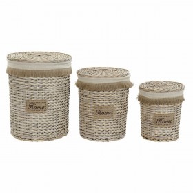 Set di Cestini Home ESPRIT Multicolore 3 Pezzi