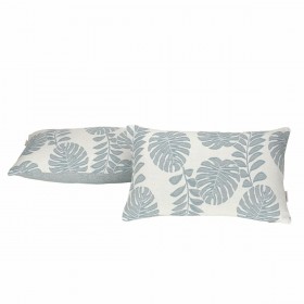 Fodera per cuscino Alexandra House Living Ordesa Azzurro Bianco 2 Unità