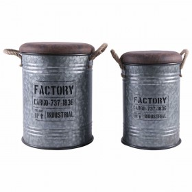Set di Bauli Home ESPRIT Dorato Vintage