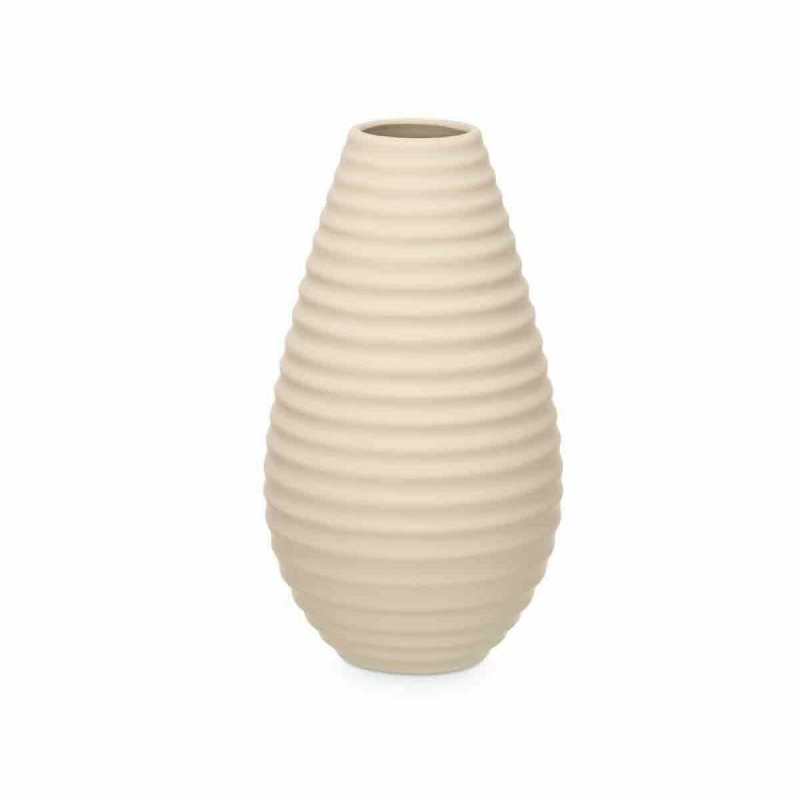 Vaso Nero Righe Plastica 4 Unità (4 Unità)