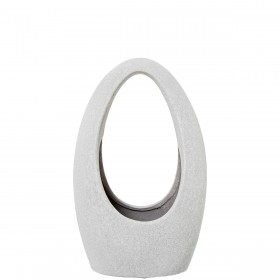 Vaso Alexandra House Living Bianco Ceramica 13 x 23 x 33 cm Cesto