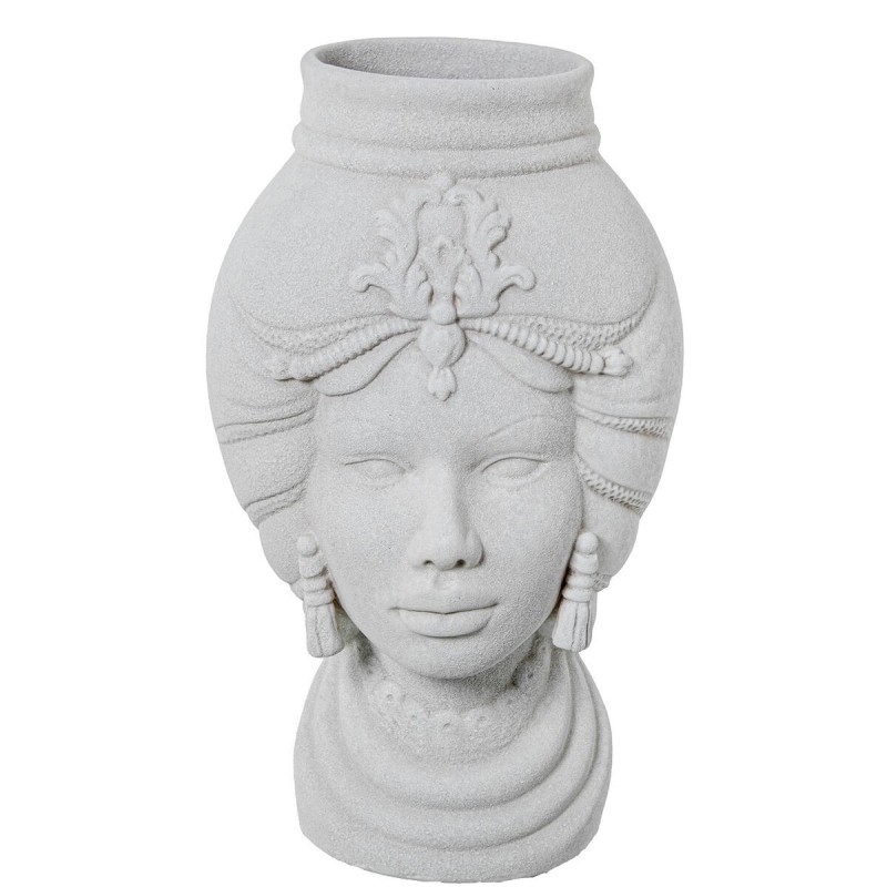Vaso Alexandra House Living Bianco Ceramica Africana 21 x 21 x 39 cm