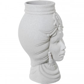 Vaso Alexandra House Living Bianco Ceramica Africana 21 x 21 x 39 cm